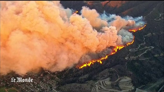 L'incendie de Californie vu du ciel