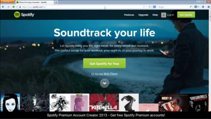 Spotify Premium Account Creator (Updated  January 2014 )