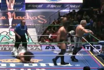 La Máscara, Rush, Titán vs Rey Bucanero, Terrible, Vangellys for the Mexican National Trios Championship