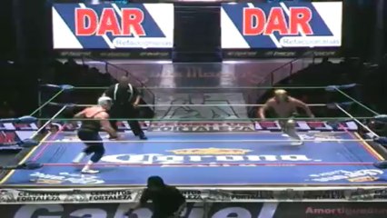 Atlantis & La Sombra vs Último Guerrero & Volador Jr.