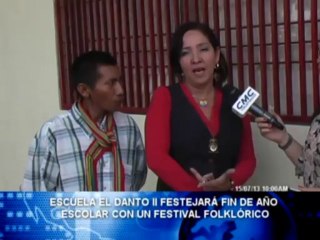 Escuela del Danto II festejará fin del año escolar 2012-2013 con un festival folklórico. 15.07.13