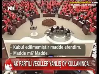 AKP'li Vekillerin Kendi Yasa Maddesini Reddetmesi