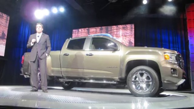 GM CEO MARY BARRA and MARK REUSS at the 2015 GMC CANYON REVEAL NewCarNews.TV Bob Giles