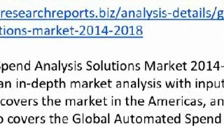 Global Automated Spend Analysis Solutions Market 2014-2018