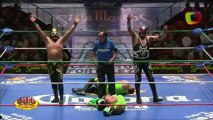 Hombre Bala Jr. & Súper Halcón Jr. vs Cancerbero & Raziel