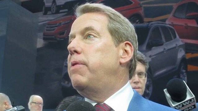 BILL FORD JR. EXPLAINS USE OF ALUMINUM IN NEW FORD F-150 PICKUP at NAIAS - NewCarNews.TV Bob Giles