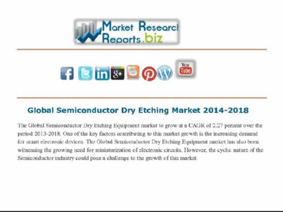 Global Semiconductor Dry Etching Market 2014-2018