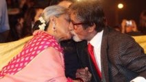 Jaya Bachchan Kisses Amitabh @ Screen Awards 2014