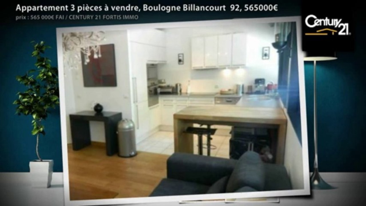 Appartement 3 pièces à vendre, Boulogne Billancourt  92, 565000€