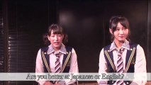 AKB48 - Interview Rena Nozawa & Rina Hirata [Fuji TV] [English]