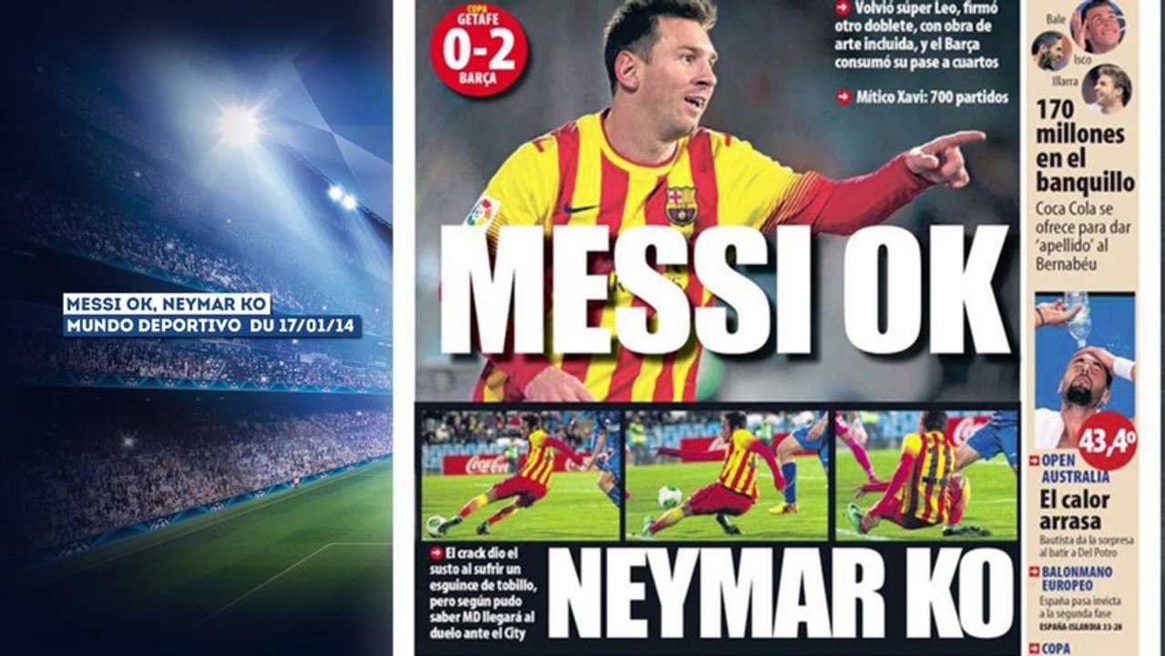 La blessure de Neymar agite Barcelone, Guardiola rêve de Guardiola