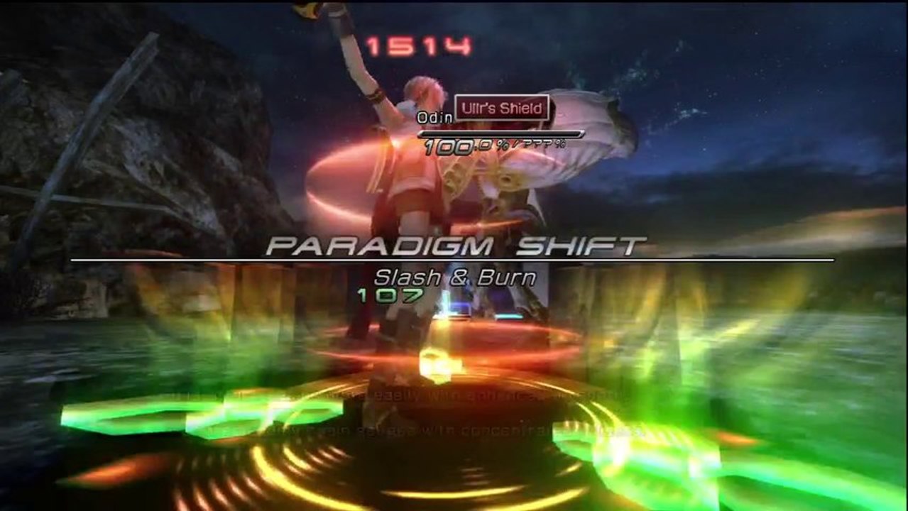 FINAL FANTASY XIII LIGHTNING EIDOLON ODIN BOSS BATTLE
