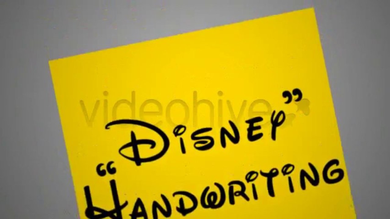 Disney Handwriting - After Effects Template