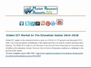 Global ICT Market In The Education Sector 2014-2018