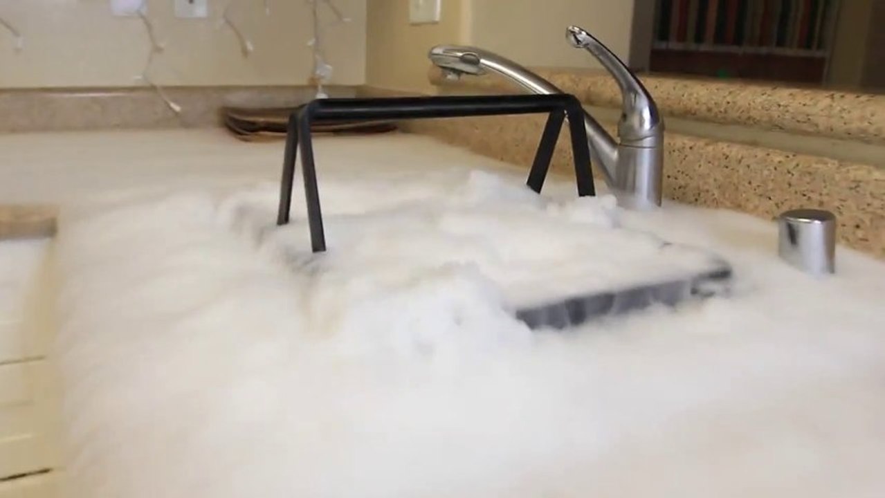 What Happens When You Drop Two Pounds Of Dry Ice In A Sink Filled With