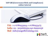 SAP GRC(Governance Risk and Compliance)10  online tutorial