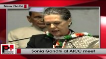 Sonia Gandhi at AICC meet