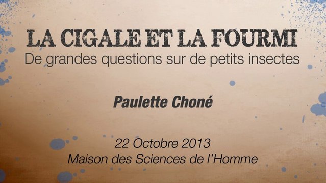 De grandes questions sur de petits insectes. J-P Collinet et l’illustration de La Cigale et la fourmi par Paulette Choné