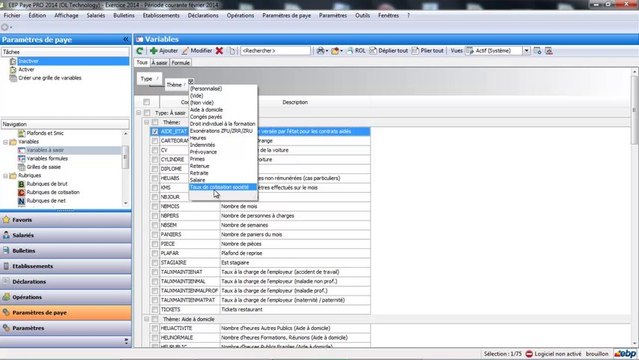 Tutoriel creation des variables sur EBP Paye Open Line