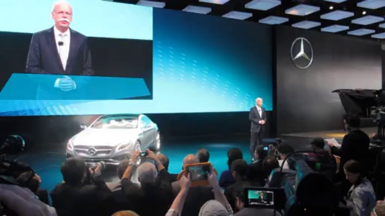 MERCEDES CONCEPT S-CLASS COUPE Reveal; with CEO Dieter Zetsche at NAIAS NewCarNews.TV Bob Giles