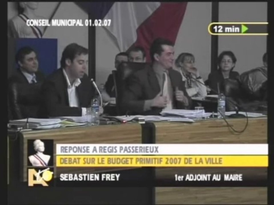 AGDE - 2007 -BUDGET-REPONSE A Régis PASSERIEUX PAR Henri COUQUET ,