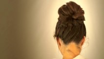 How to Cute Under Braided Messy Bun Tutorial | Everyday Hairstyles for Medium Long Hair | Wedding Ponytail