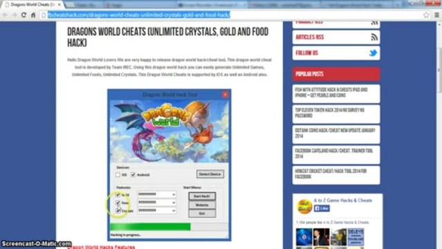 Dragons World Cheats (Unlimited Crystals, Gold and Food Hack)