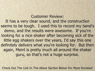 Meinl Shaker, studio, Large, Black Review