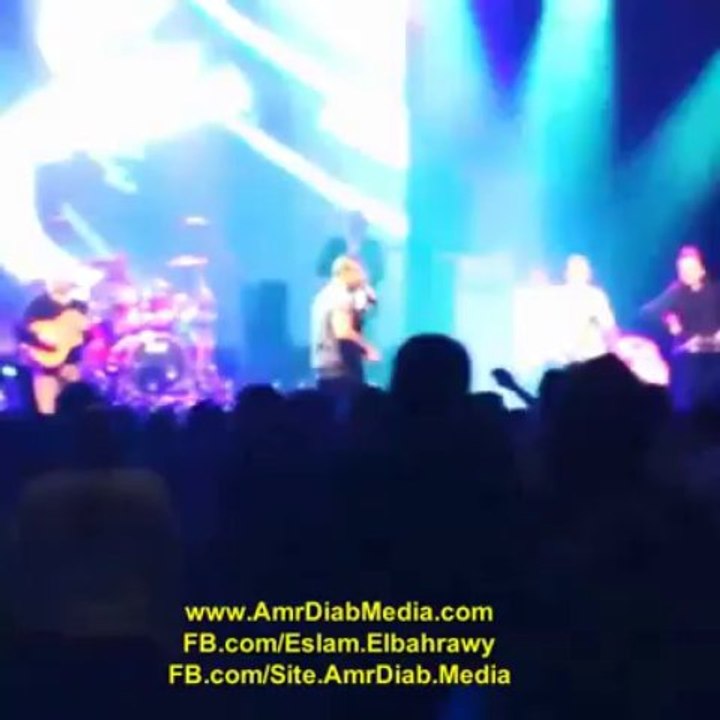 Amr Diab - Joking With His Fans - Dubai 2014 Concert - Eslam Elbahrawy