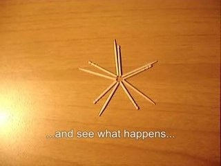 Des cure-dents en étoile