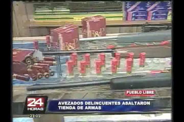 Pueblo Libre: delincuentes asaltaron tienda de armamentos y se llevaron arsenal