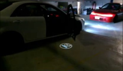 Video of Car door logo projector