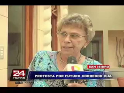 Vecinos de San Isidro protestan por obras de futuro corredor vial