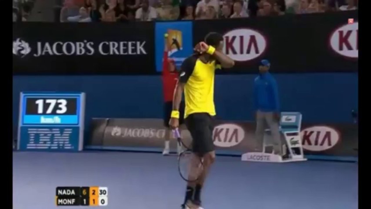 Rafael Nadal vs Gael Monfils - Australian Open 2014 Highlights AO R3