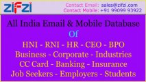 ZIFZI Email Marketing Database-SMS(Mobiles) all-INDIA:Smruthi