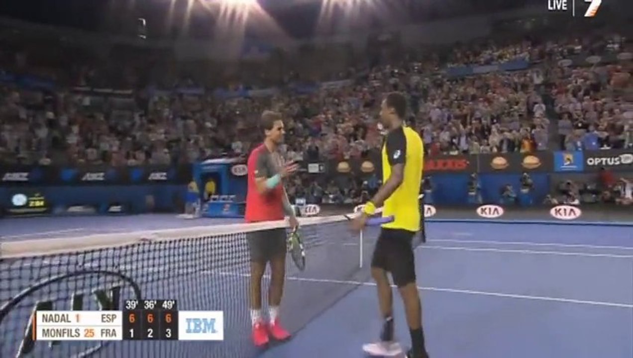Australian Open 2014 R3 Rafael Nadal vs. Gael Monfils: Highlights