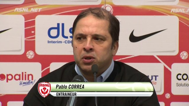 Conférence de presse AS Nancy-Lorraine - CA Bastia (0-1) : Pablo CORREA (ASNL) - Stéphane ROSSI (CAB) - 2013/2014