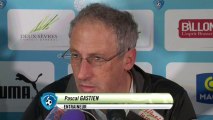 Conférence de presse Chamois Niortais - Tours FC (3-2) : Pascal GASTIEN (NIORT) - Olivier PANTALONI (TOURS) - 2013/2014
