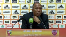 Conférence de presse RC Lens - Dijon FCO (2-2) : Antoine  KOMBOUARE (RCL) - Olivier DALL'OGLIO (DFCO) - 2013/2014