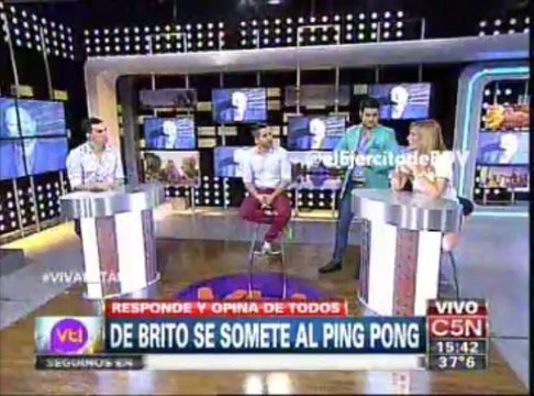 Ping Pong Angel de Brito en Viva la Tarde C5N