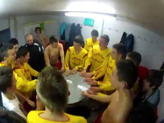 Célébration après la victoire contre Angiens