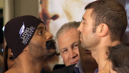 Pesée officielle de Jean Pascal et Lucian Bute