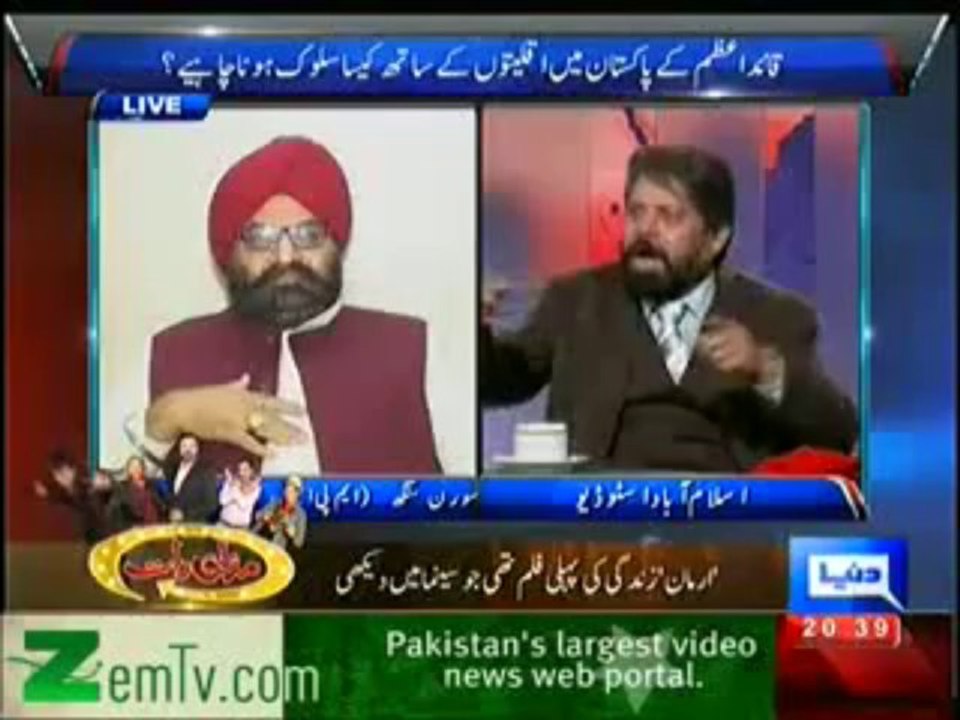 Dunya @ 8 with Malick (25th December 2013) Quaid e Azam Kesa Pakistan Chahte The!!