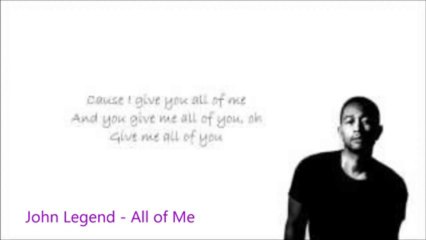 John Legend - All Of Me - Vídeo Dailymotion