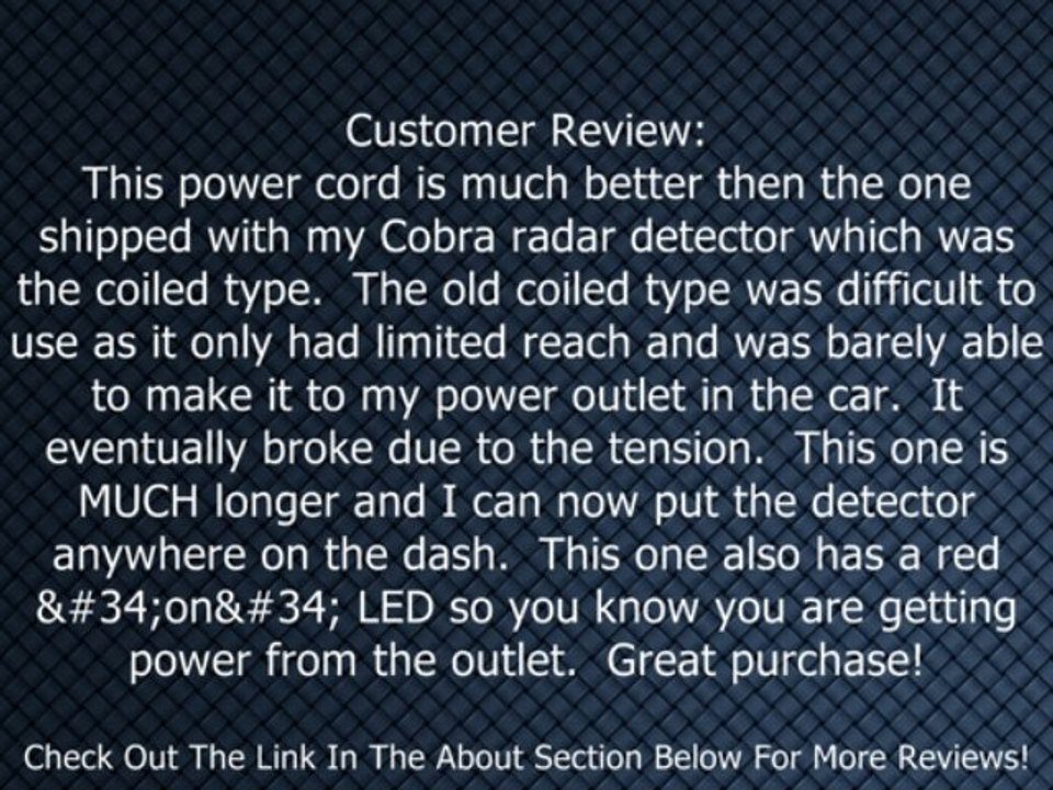 Cobra Electronics 420-030-N-001 Review