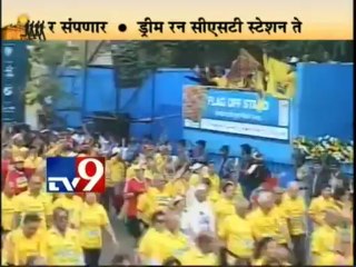 LIVE Mumbai Marathon 2014,Youngsters & Senior Citizens DHOOM-TV9