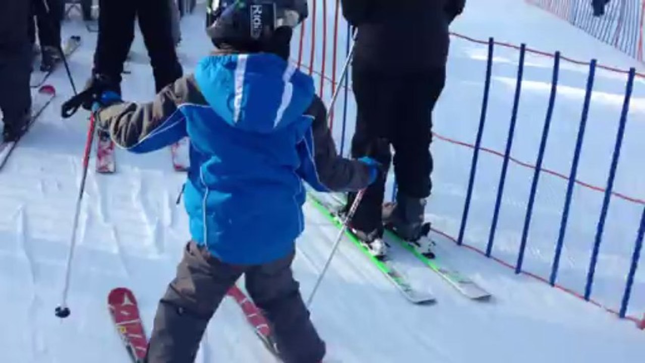 Bartek Bilgoń 16.01.2014. Jazda wężykiem z Tatą KOTELNICA Białka Tatrzańska