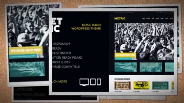 Metric Music Band Responsive WordPress Theme Download