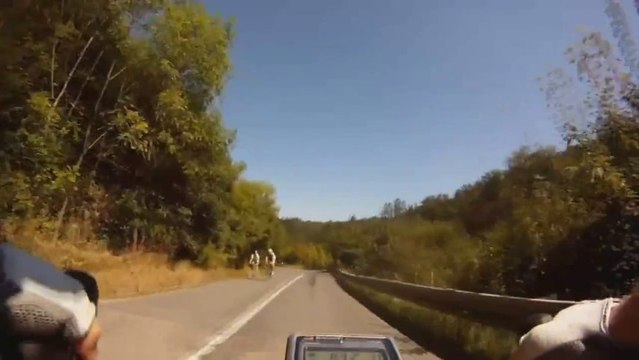 Cycling CRASH - Go Pro HD Rider Flys Off His Bike!