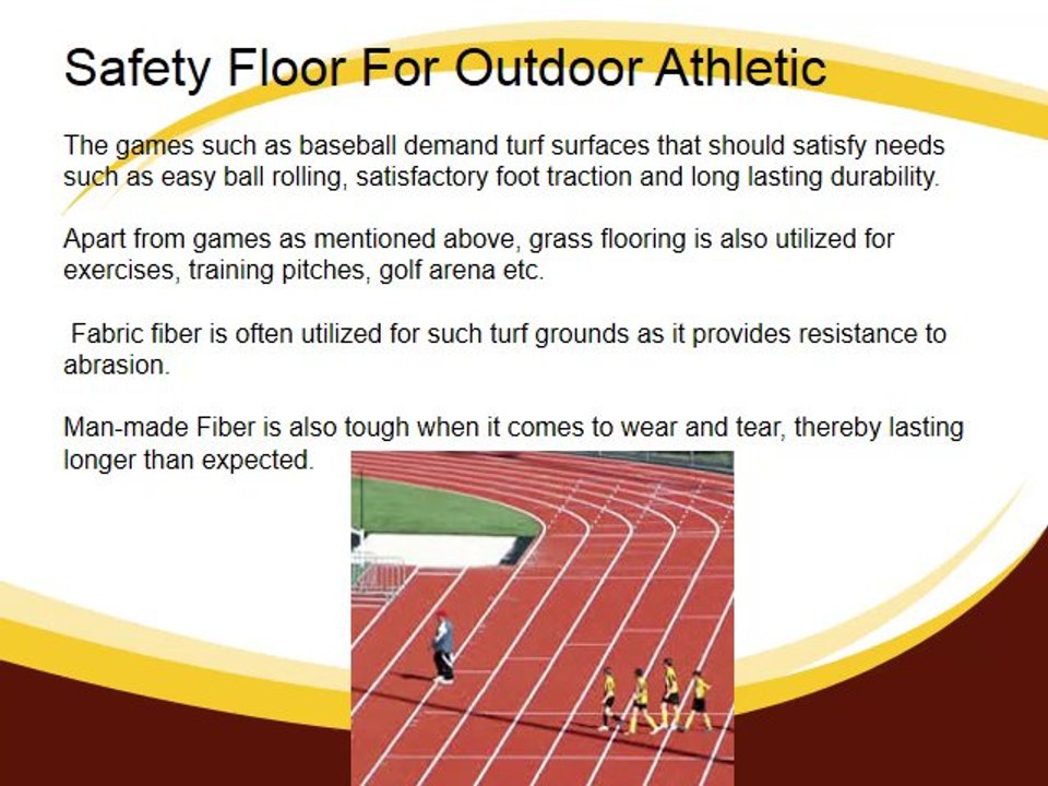 Safety floors used in athletic